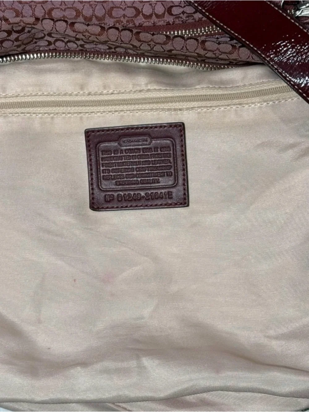 RARE Coach Signature Convertible Duffle bag Burgundy/Plum/Wine colored EUC